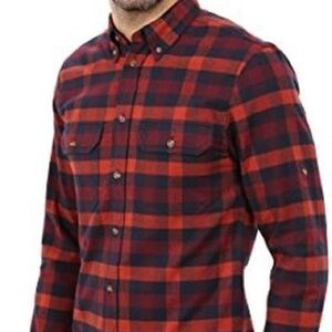 Fjallraven Men's Red and Black Checkered Shirt